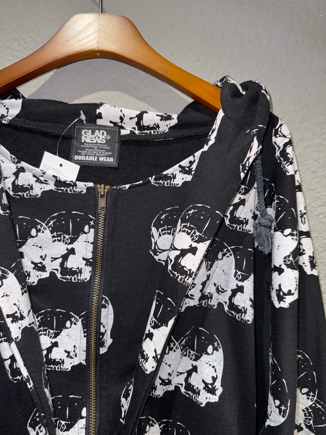 그래드뉴스 스컬 후드집업 상품이미지8