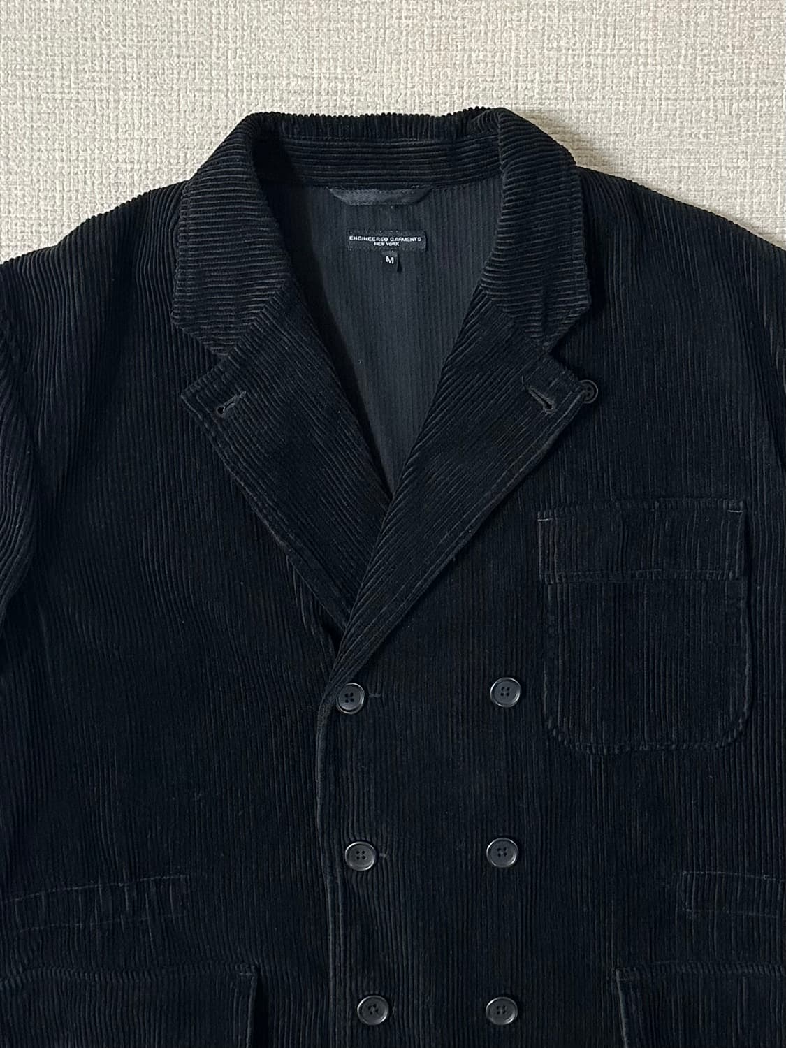 엔지니어드 가먼츠 리퍼 더블 자켓 (블랙 코듀로이) 상품이미지2