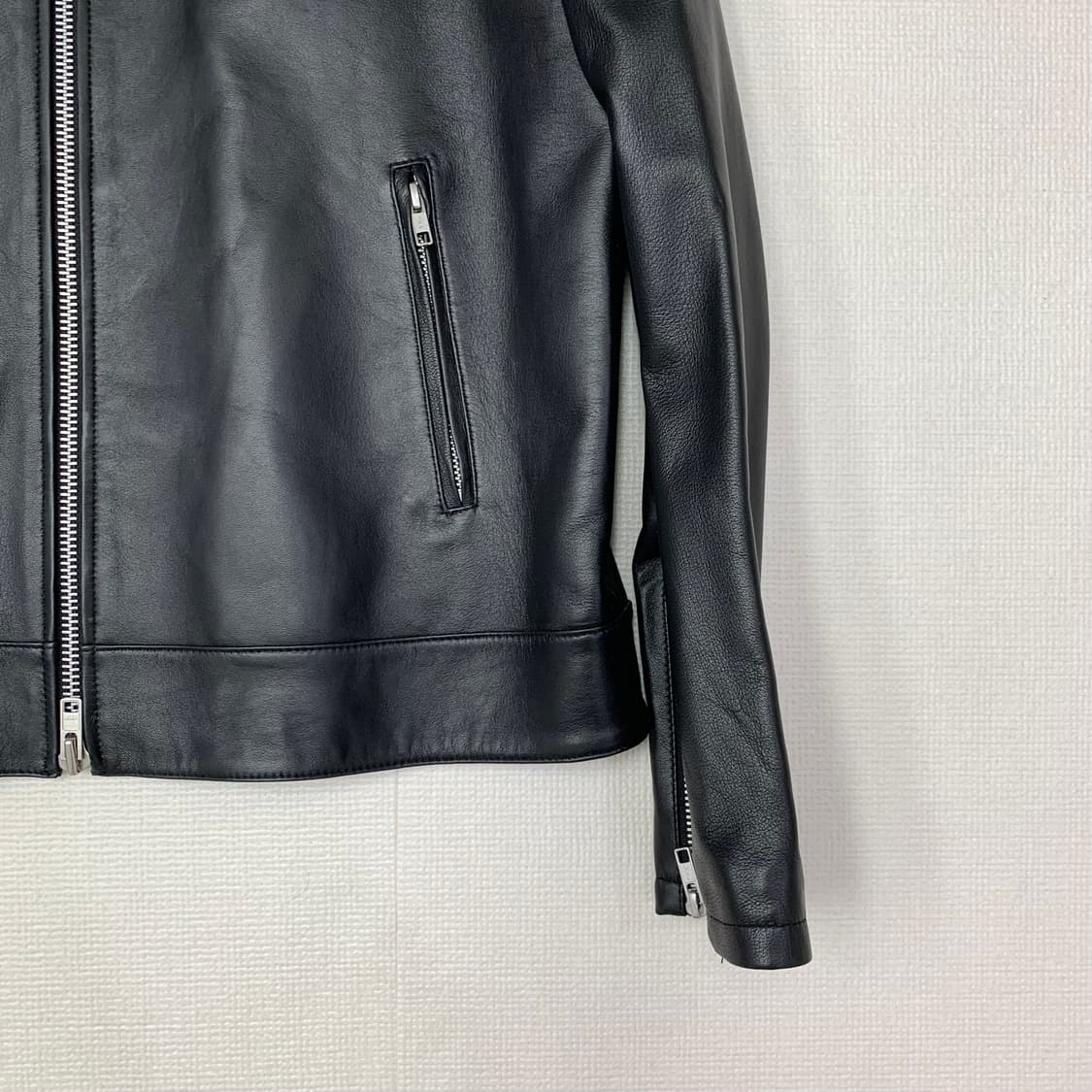 론트 싱글 라이더 양가죽 자켓(XL/블랙) 레더 싱글 자켓 상품이미지3