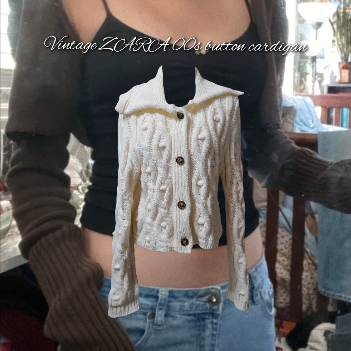 Vintage ZARA 02 button cardiga 상품이미지1