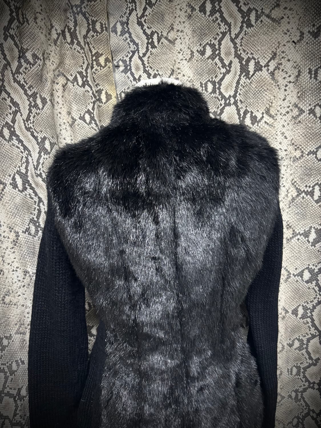  Black Fur Trimming Wool Slim Fit Zip Up 상품이미지5