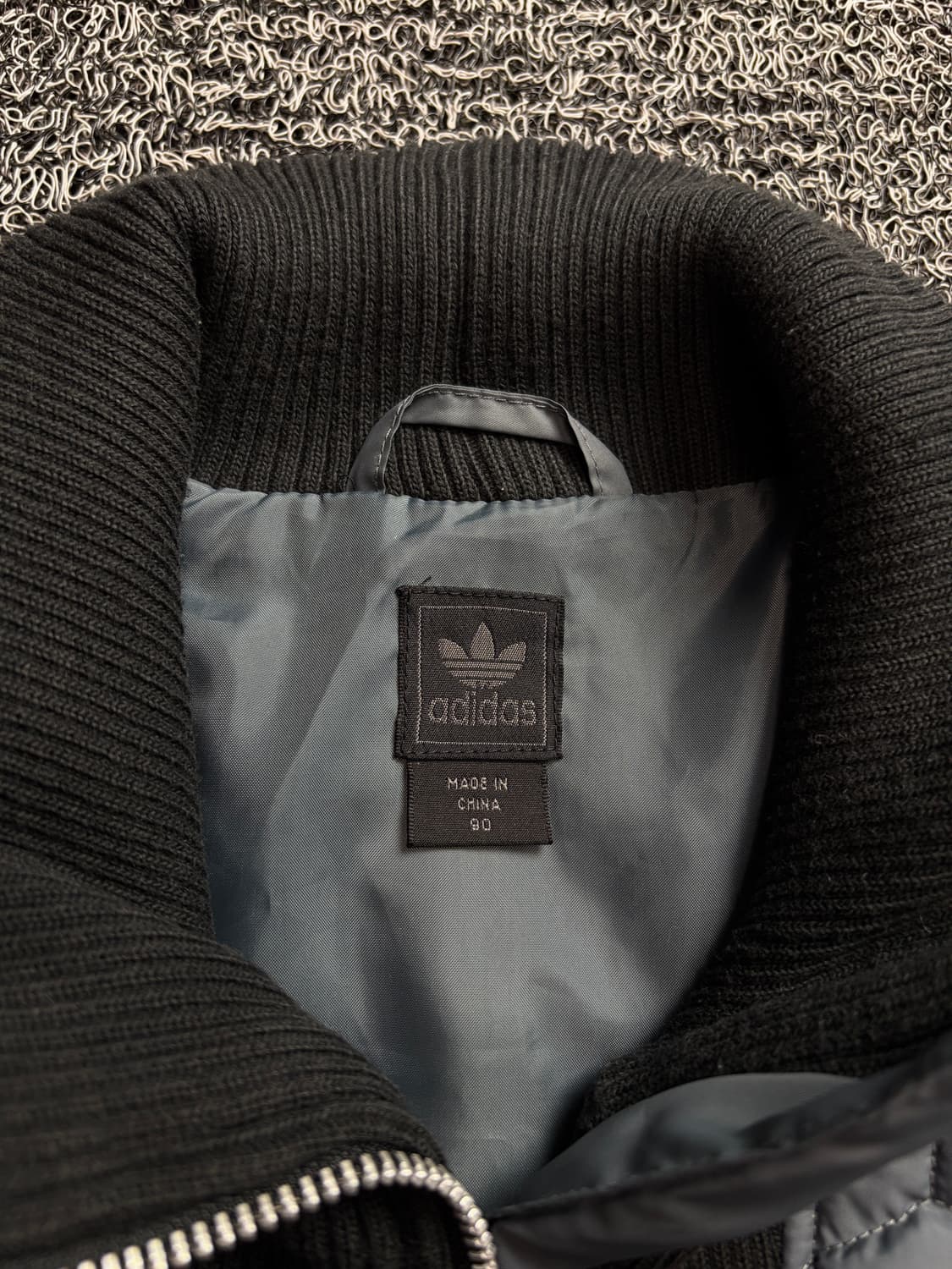 00s 아디다스 올드스쿨 트레포일 퀼팅 크롭 블루종 1483 상품이미지3