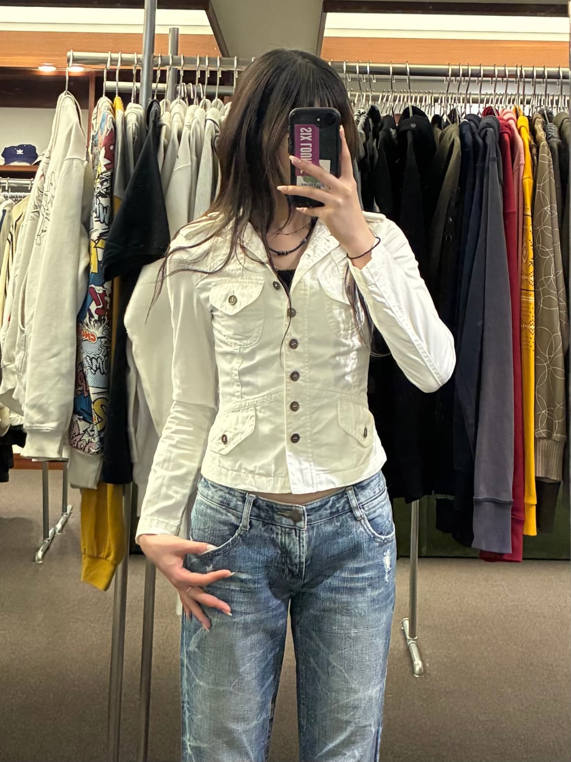 38)Benetton vintage 여성 화이트 자켓 상품이미지1