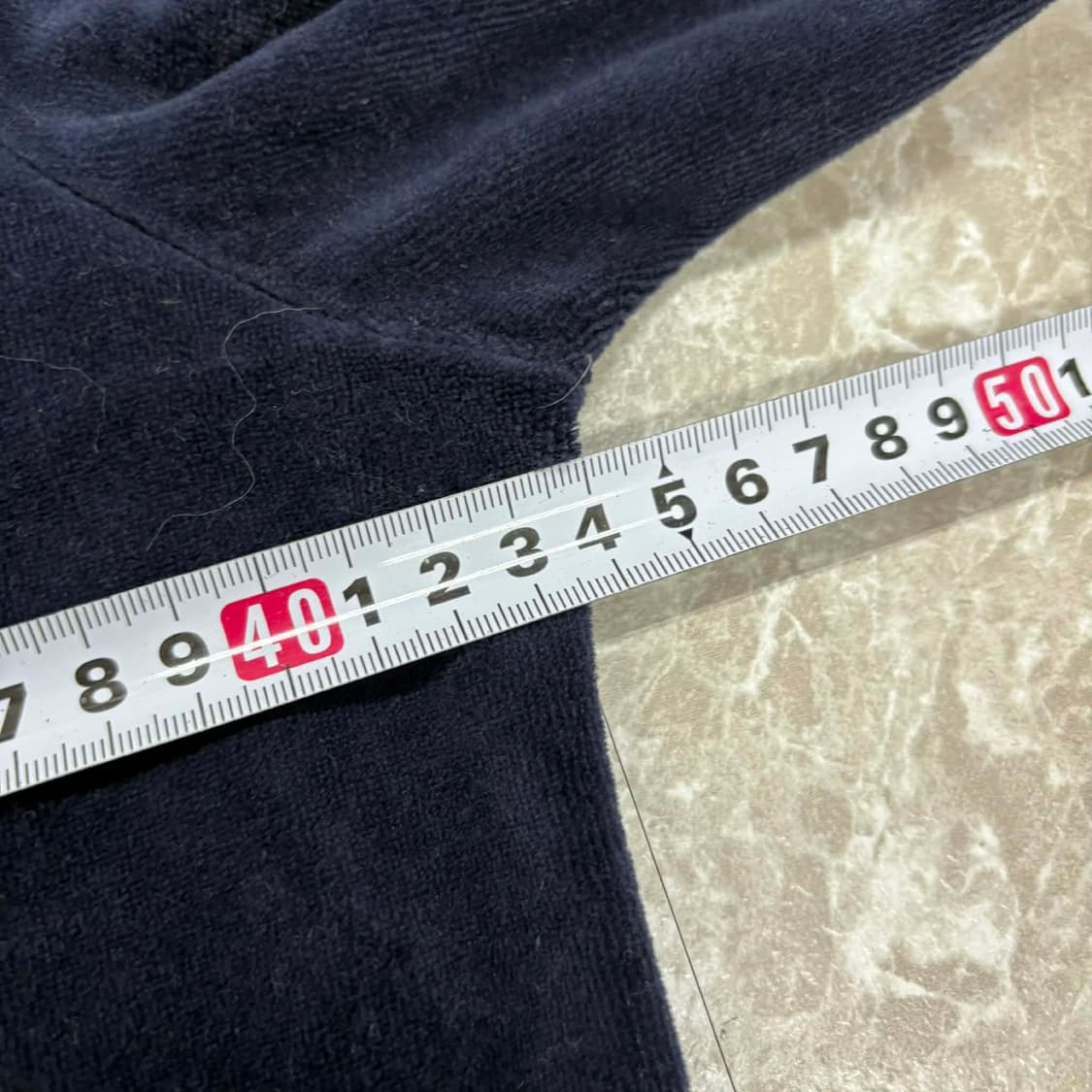 y2k 네이비 벨루어 벨벳 포켓 후드집업 희귀져지(90) 상품이미지8