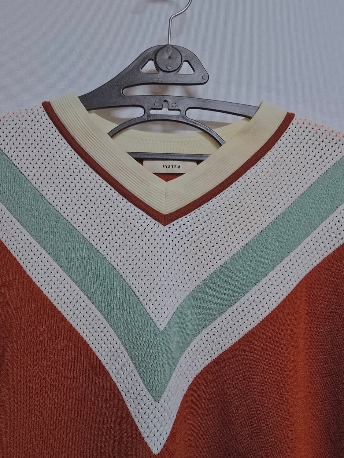 SYSTEM 브이넥 반팔 니트 상품이미지2