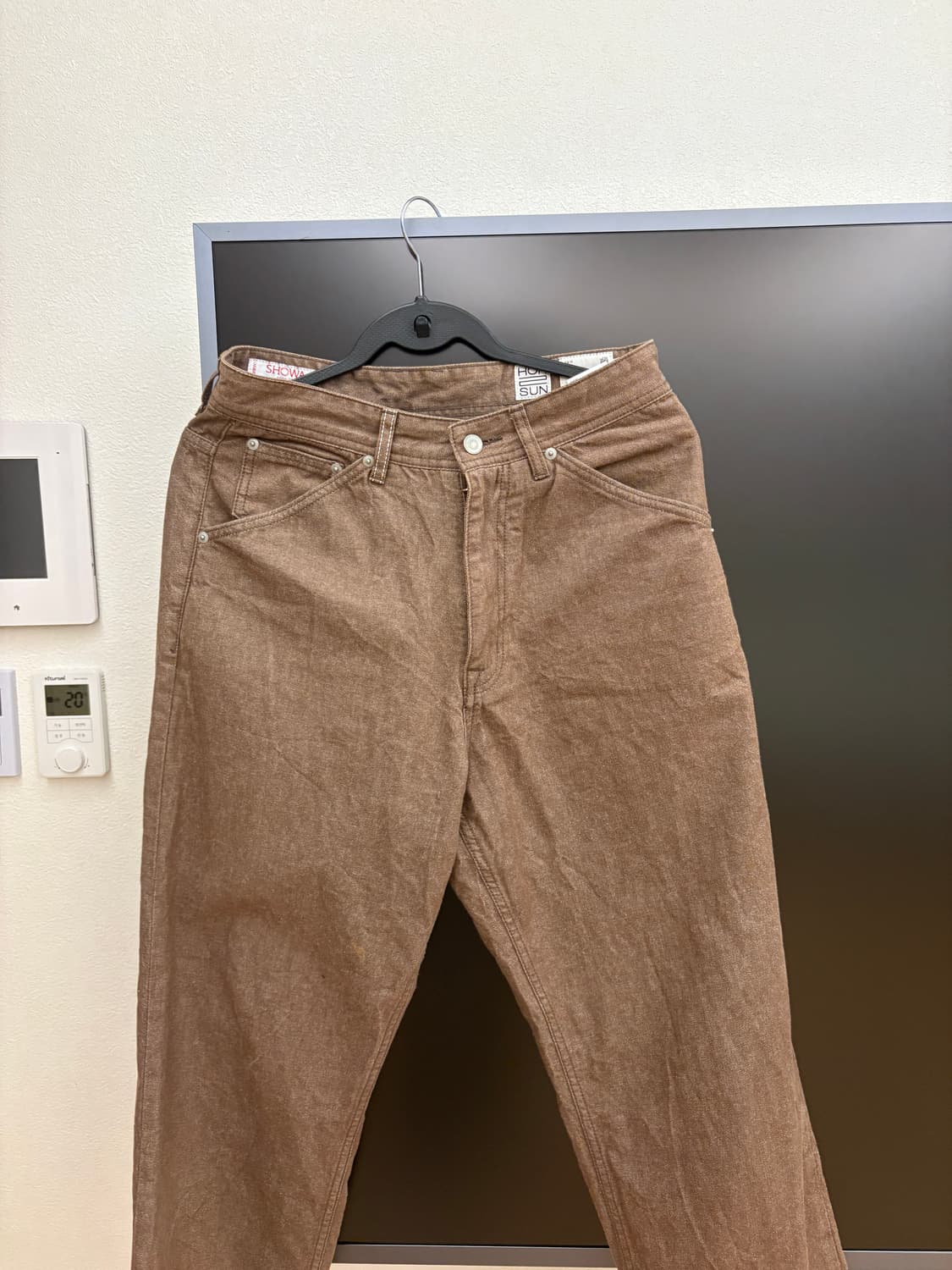 홀리선 브라운데님팬츠 s사이즈 상품이미지1