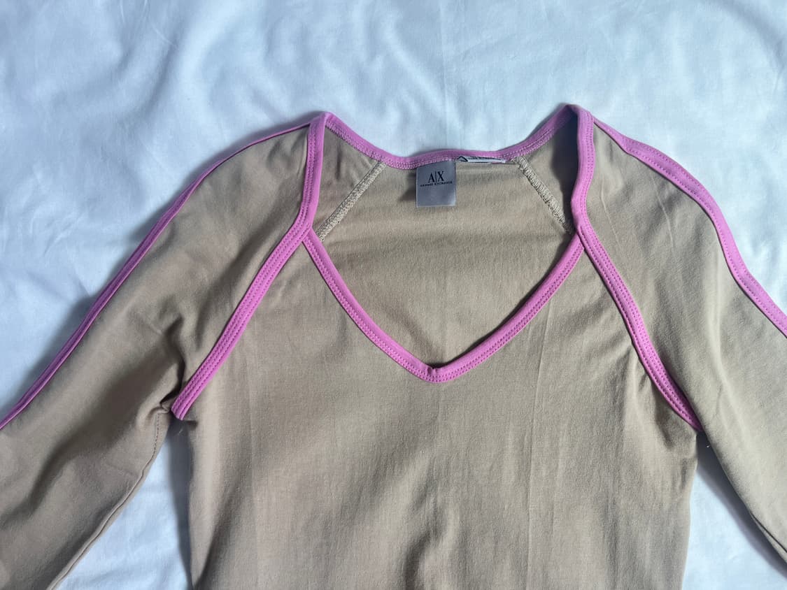 Armani Exchange pink line top 상품이미지5