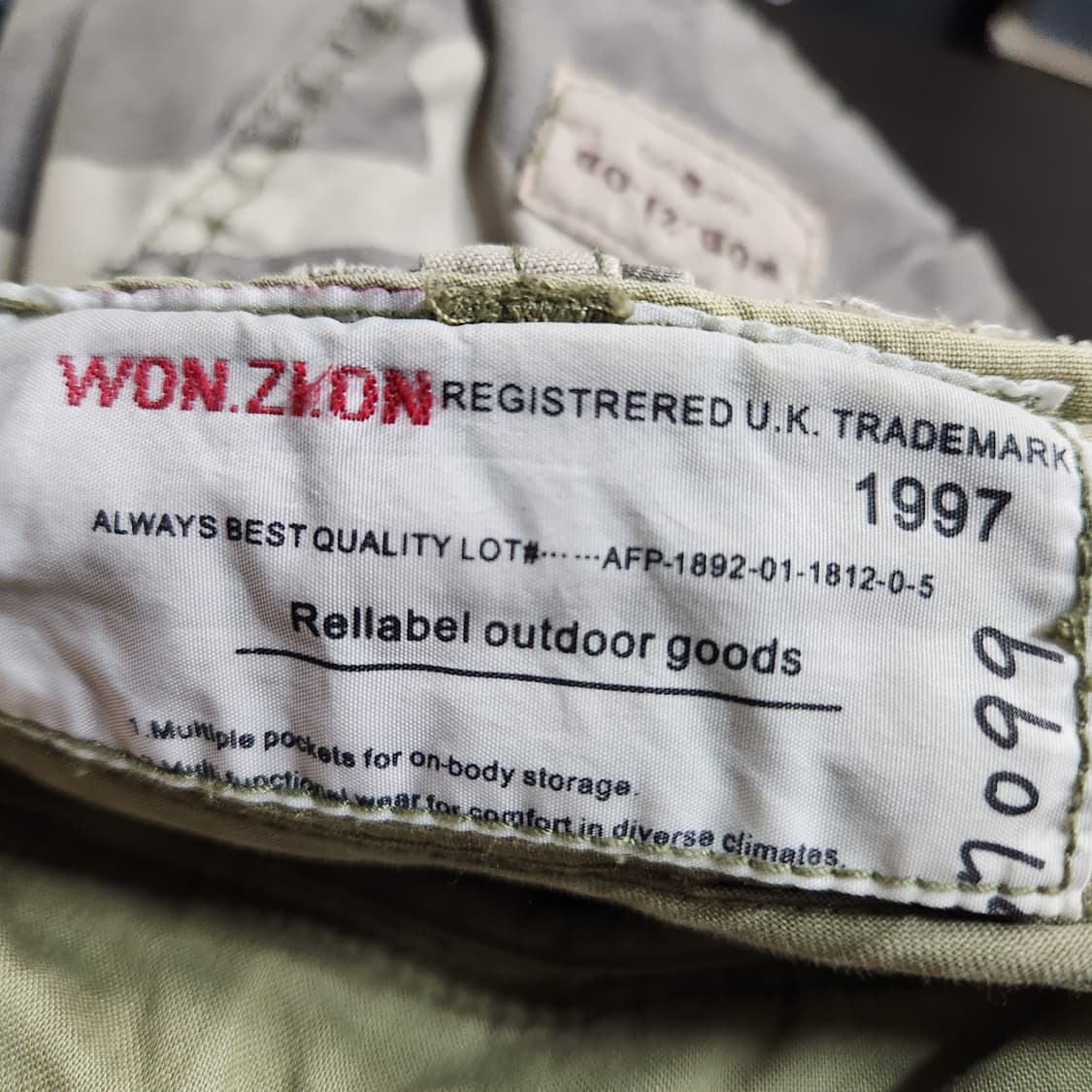 H446 [2] Wonzion 빈티지 카모 카고 팬츠 상품이미지8