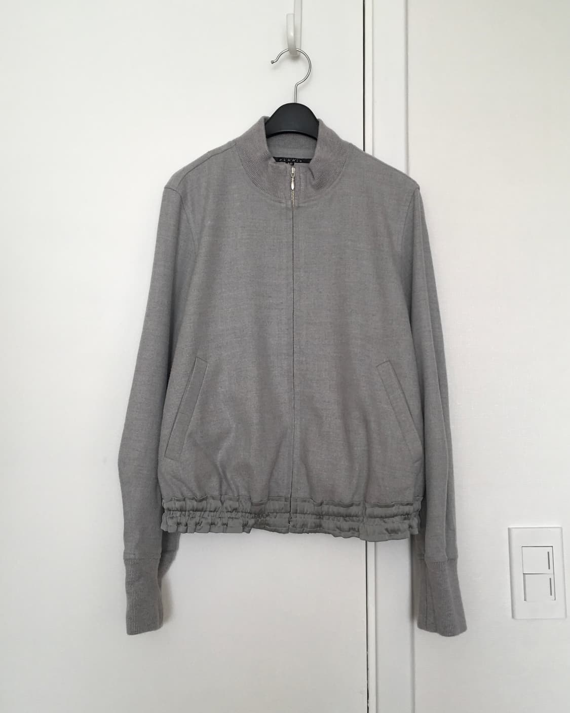 satin frill hem zip-up 상품이미지1