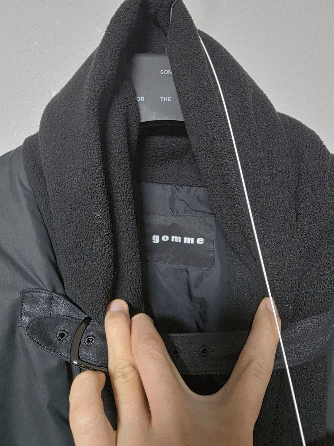 Gomme mixed buckle closure coat 상품이미지5