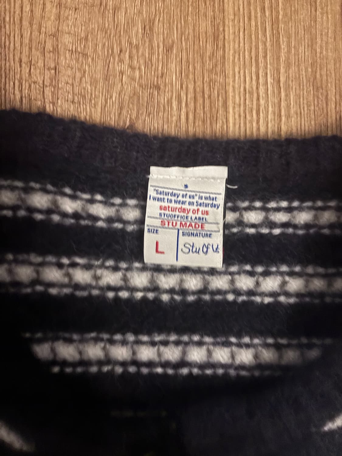 STU 스트라이프 가디건 L 상품이미지3