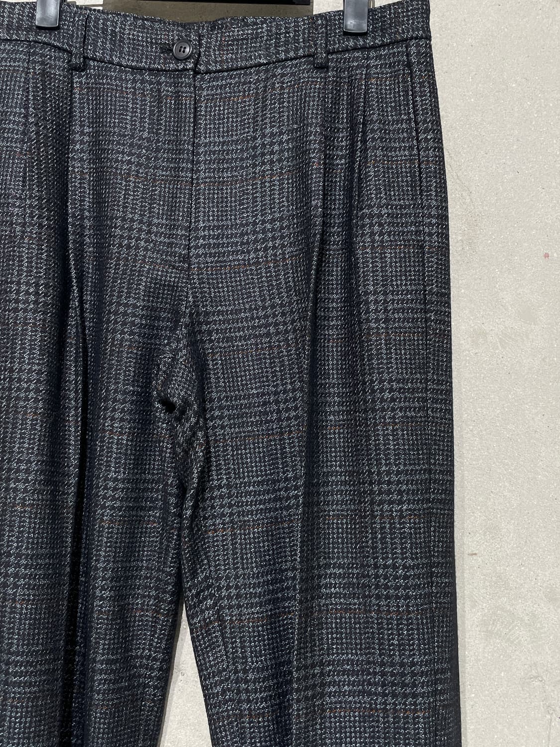 마우로 그리포니 차콜 투 턱 체크 울 트라우저 상품이미지3