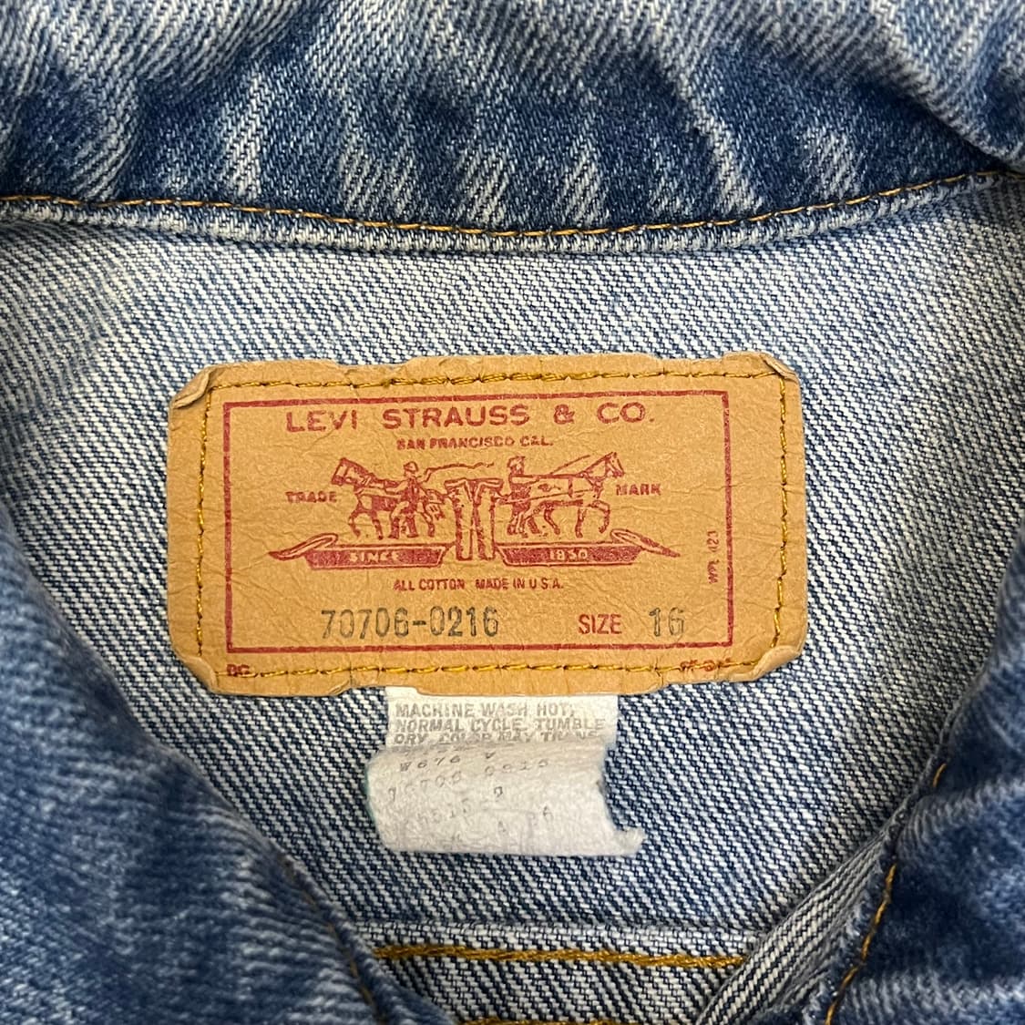 레어 90s 빈티지 USA 리바이스 데님자켓 청자켓 상품이미지3