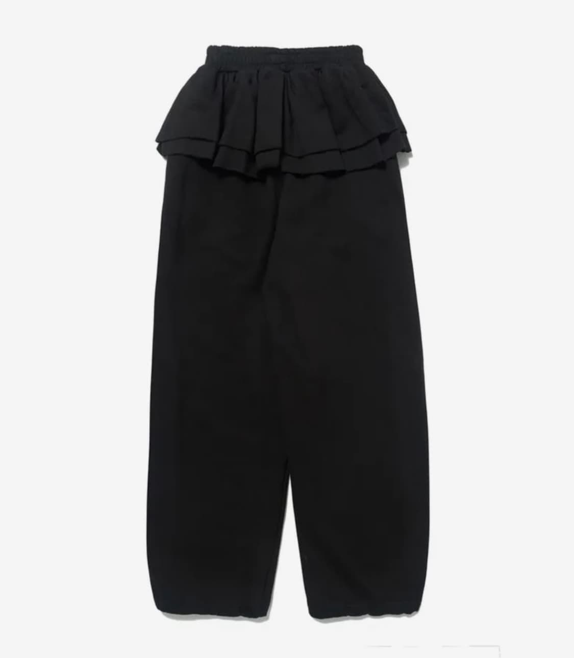 허그유어스킨 프릴 스커트 조거팬츠 블랙 상품이미지2