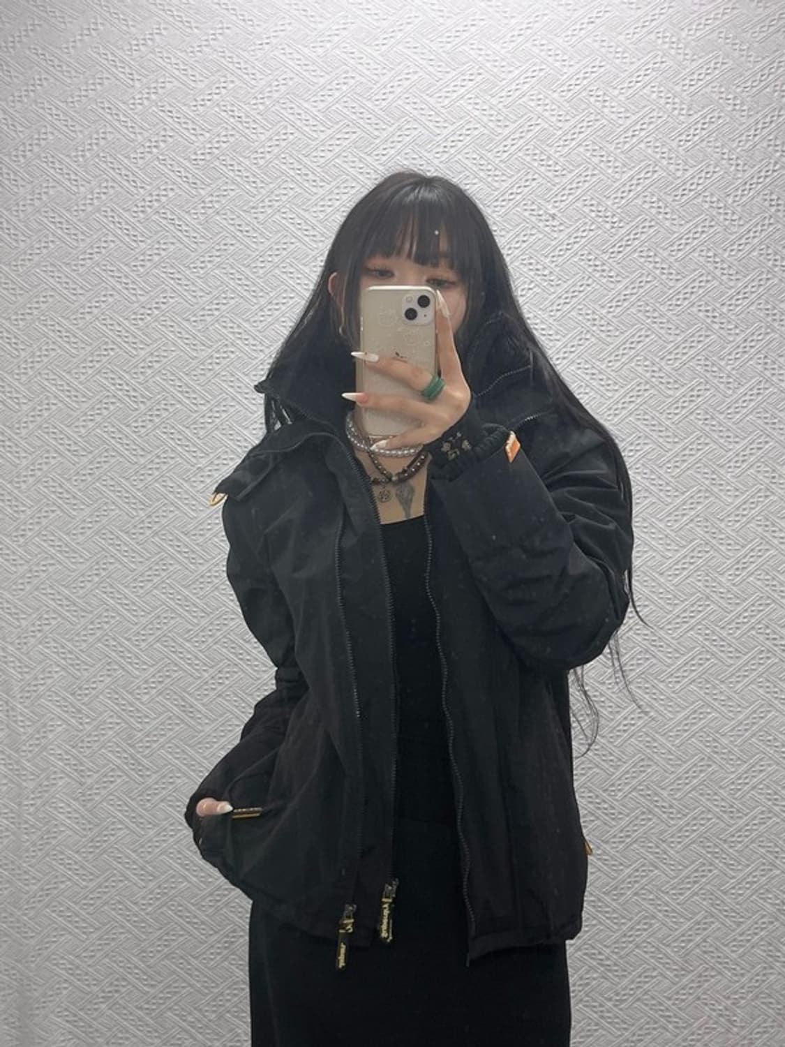 슈퍼드라이 재팬 스트릿 힙합 하이넥 바람막이 자켓 M C09383 상품이미지2