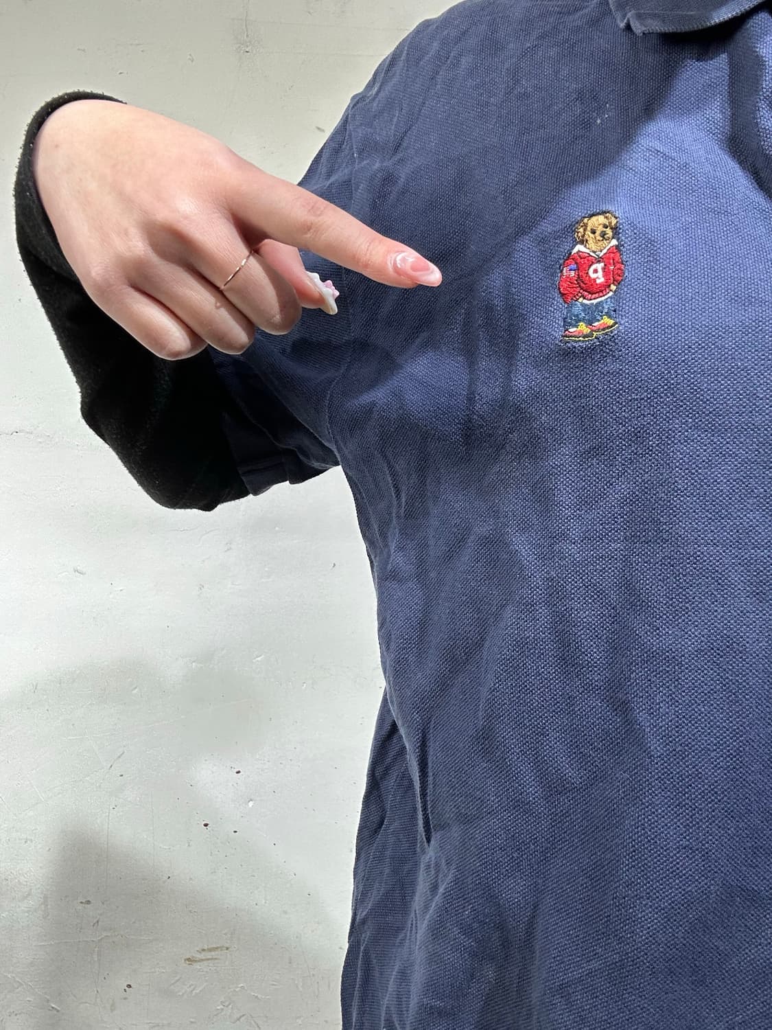 폴로 랄프 로렌 네이비 카라 반팔티 M 상품이미지4