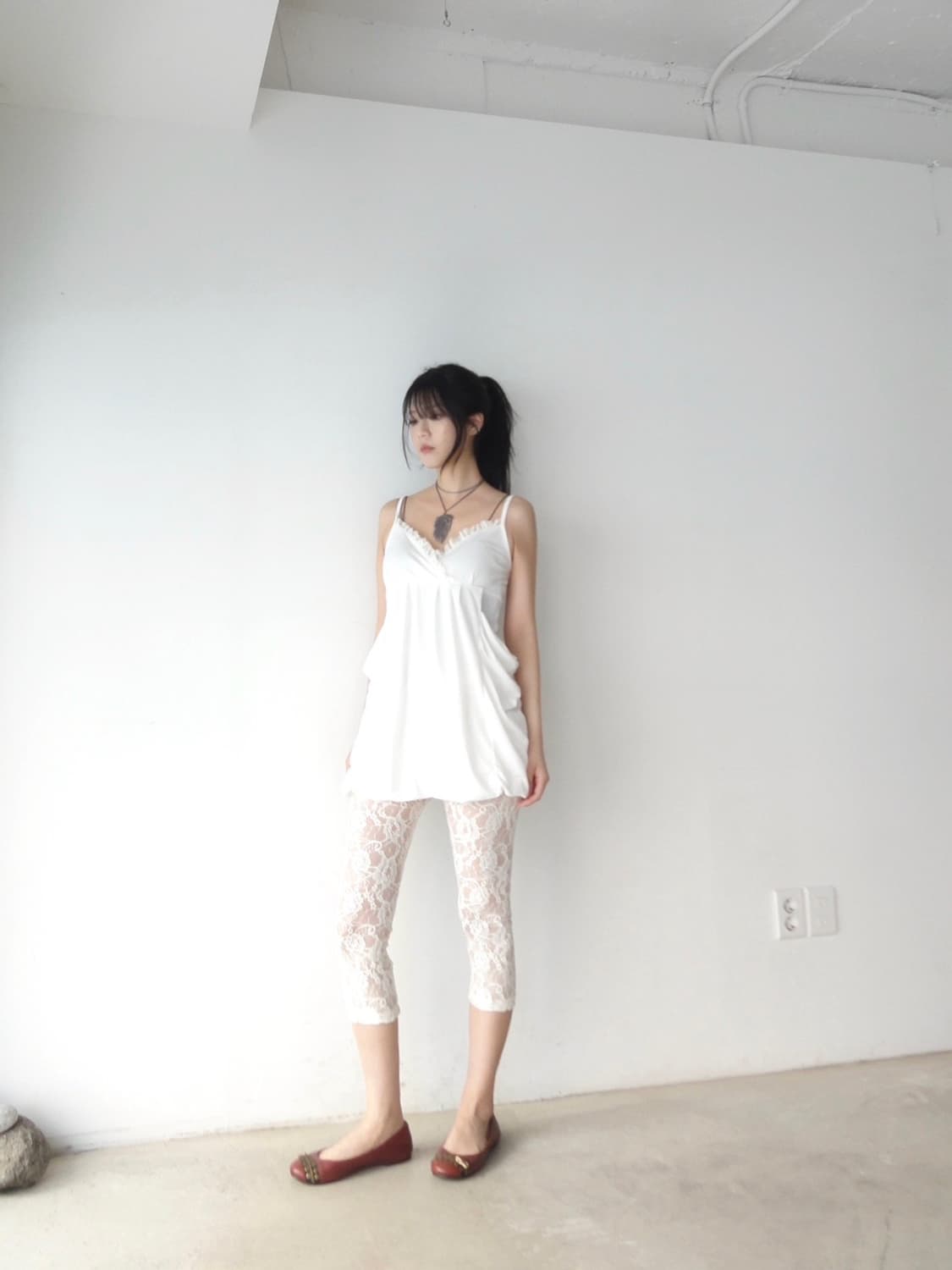 Drape camisole body suit 상품이미지7