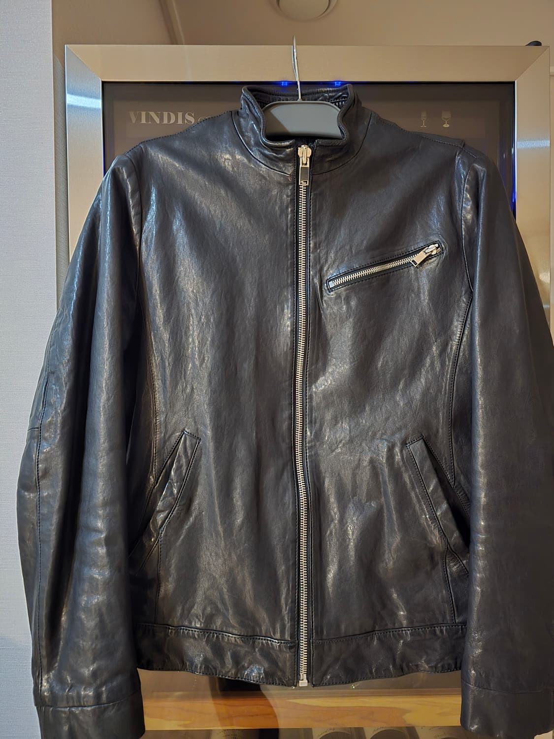 지오 송지오 양가죽 자켓 100사이즈입니다. 상품이미지4