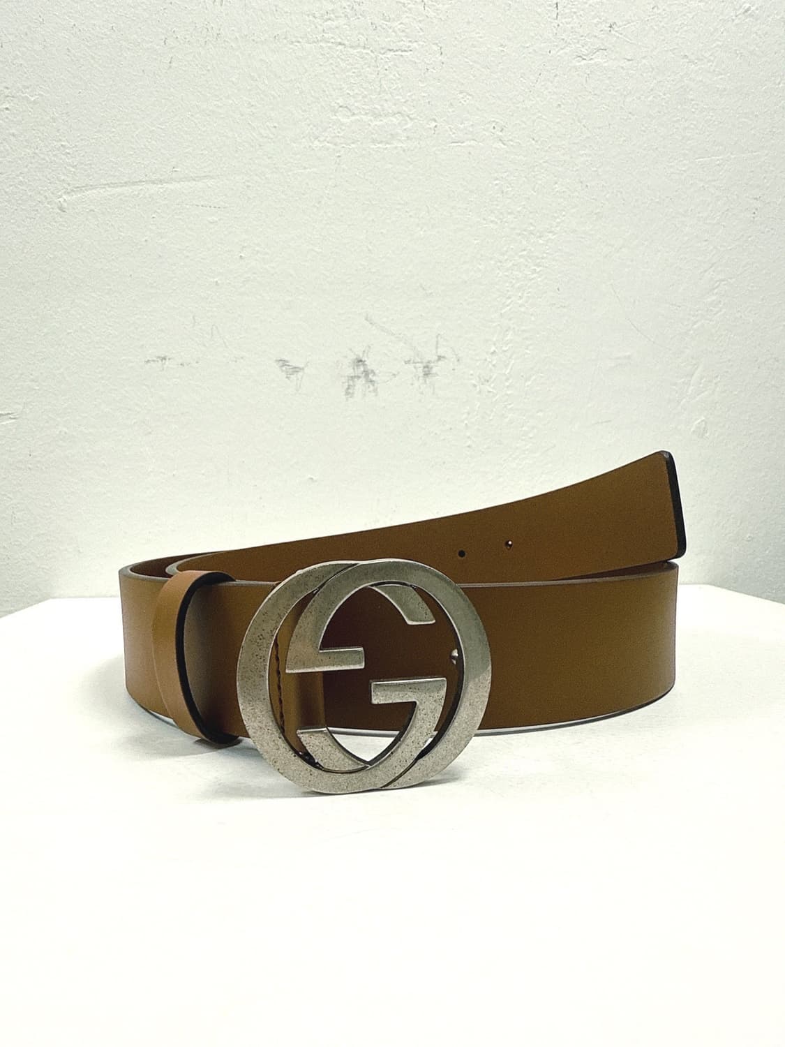 (정품/새상품) GUCCI 구찌 브라운 인터로킹 G버클 벨트 상품이미지1