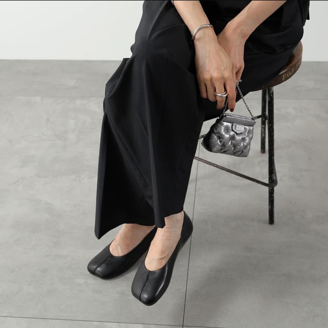 230 새제품 MM6 메종 마르지엘라 스티치 레더 발레 플랫 슈즈 구두 상품이미지2