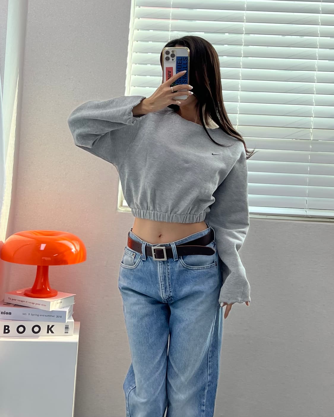 (WOMEN)나이키 크롭 맨투맨-M1450 상품이미지6