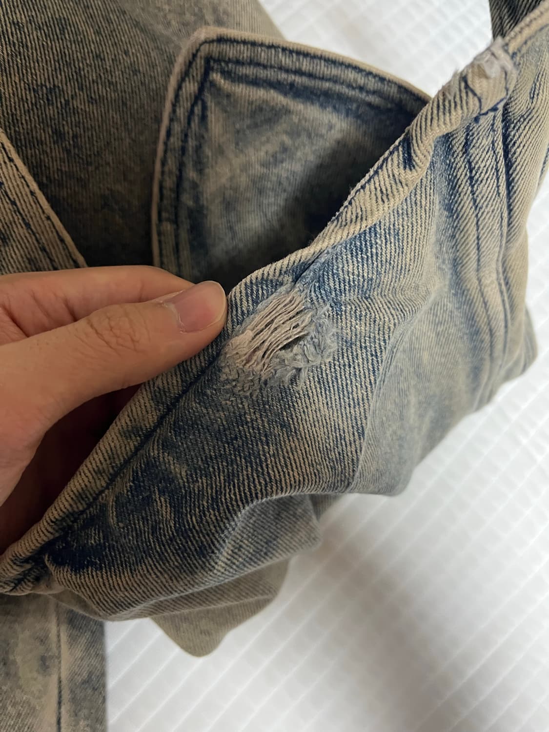 [30] 와이프로젝트 튜더 디스트로이드 스플릿 헴 데님팬츠 상품이미지7