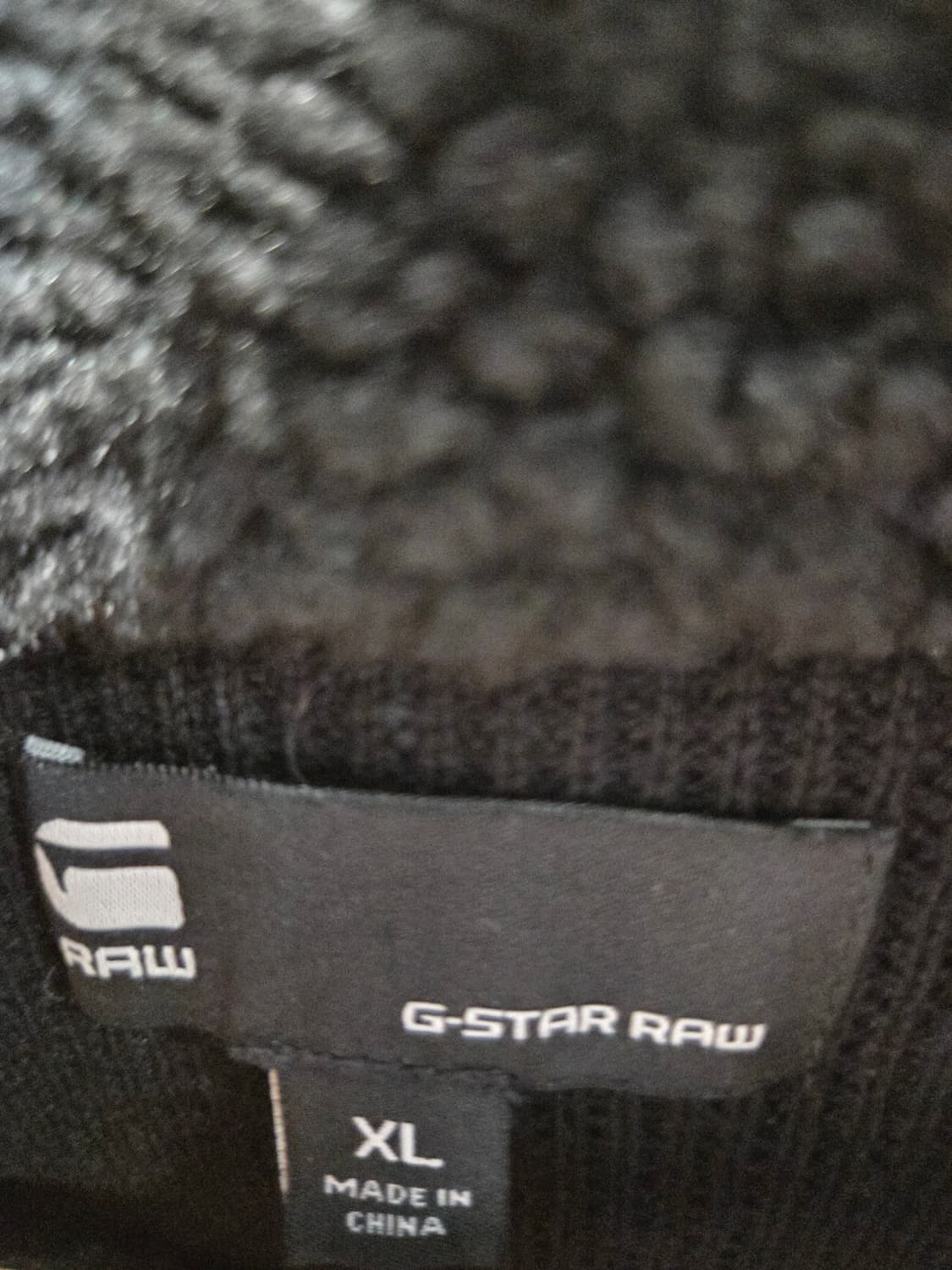 G-STAR검정색 넥 풀집업 니트 자켓(XL) 상품이미지6