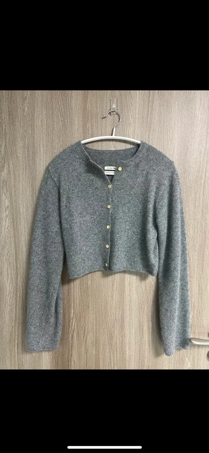 오버듀플레어 라쿤 미니 가디건 그레이 이시안 가디건 상품이미지2