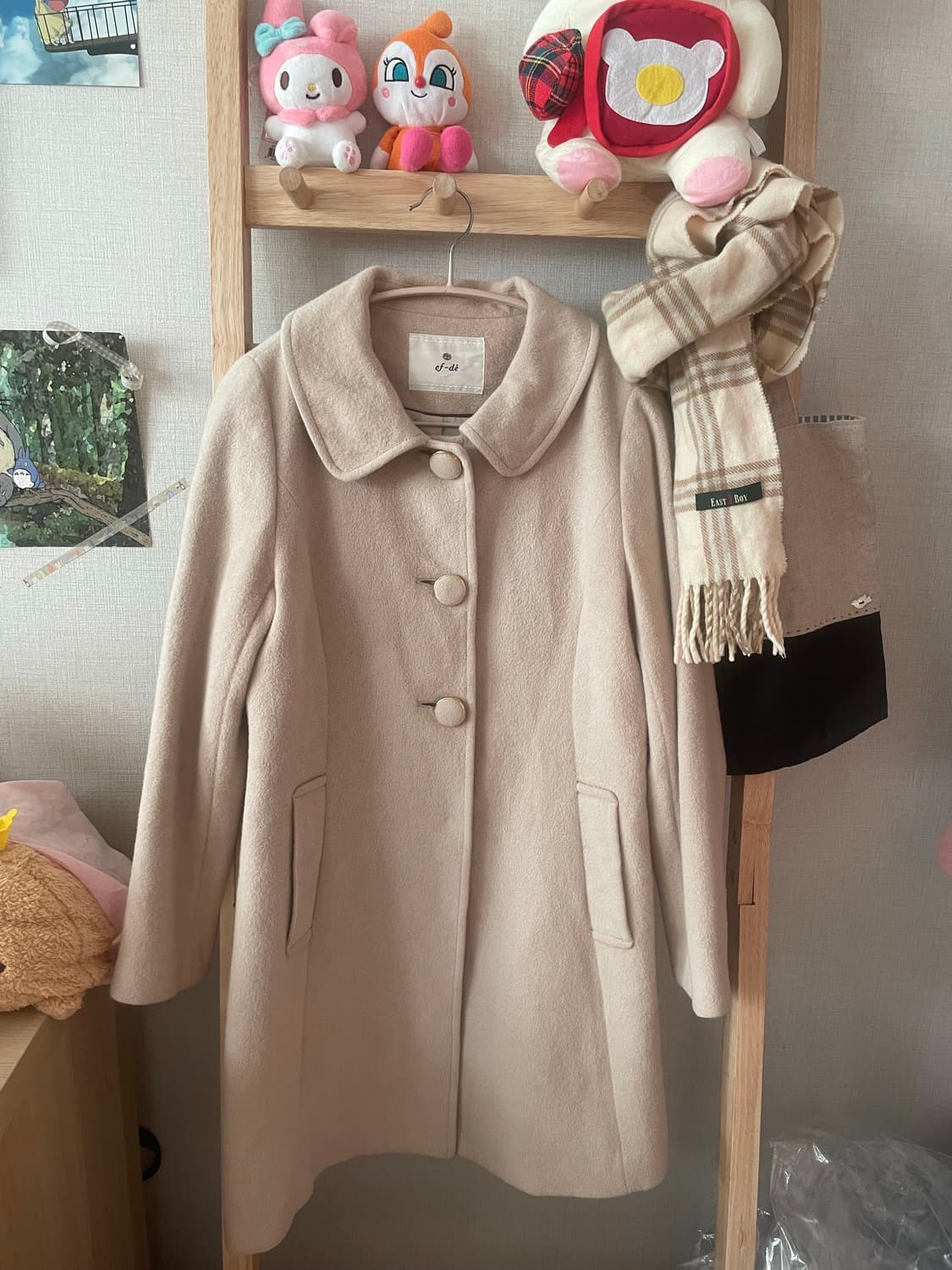 모리걸 빈티지 아이보리 둥근카라 코트 🤍 상품이미지2