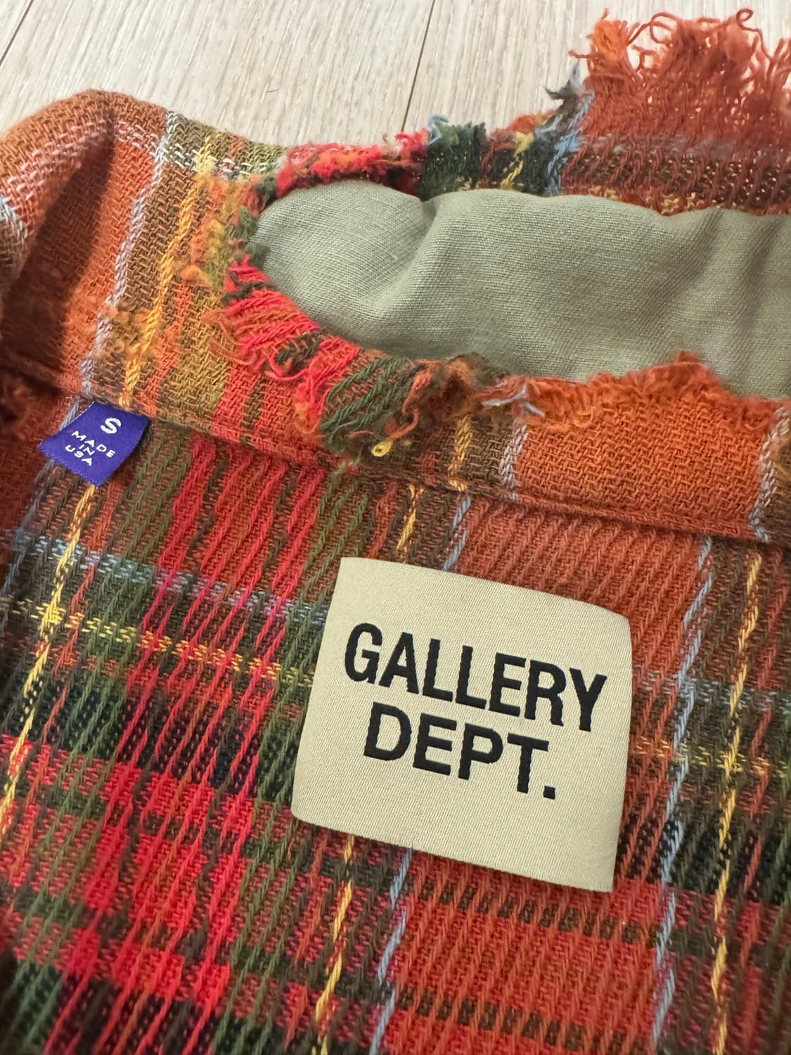갤러리 디파트먼트 Gallery Dept. 디스트레스드 플래널 셔츠 S 상품이미지5