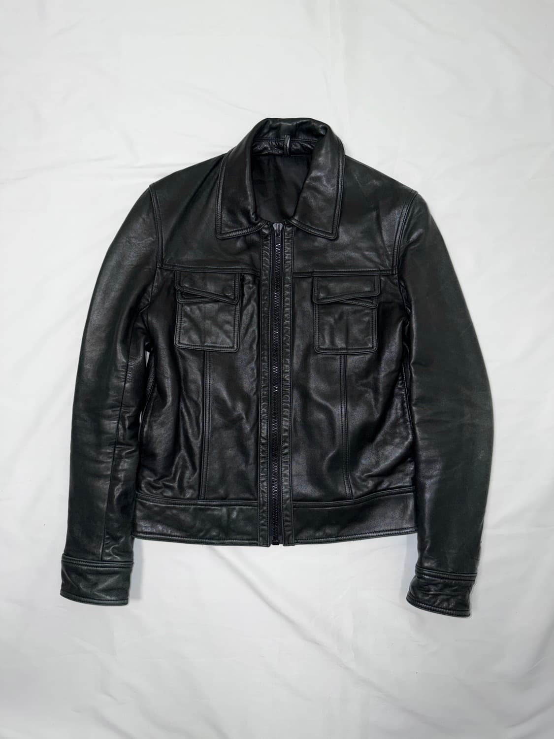 레더 집업 자켓 상품이미지4