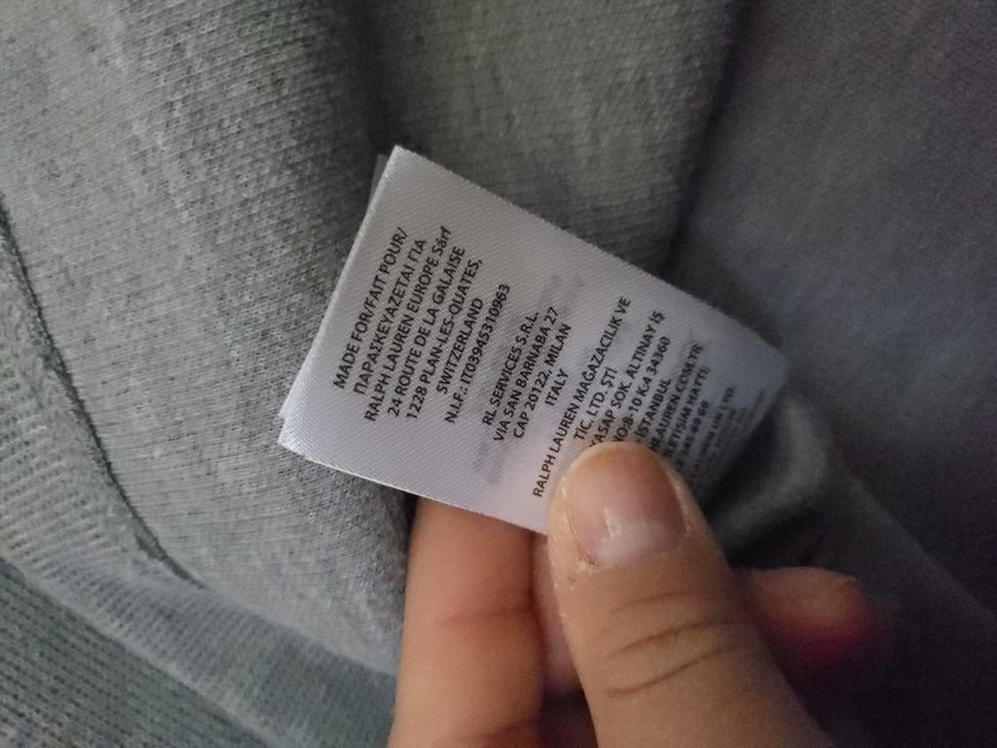 폴로 랄프로렌 하프집업 긴팔티 그레이 m 상품이미지10