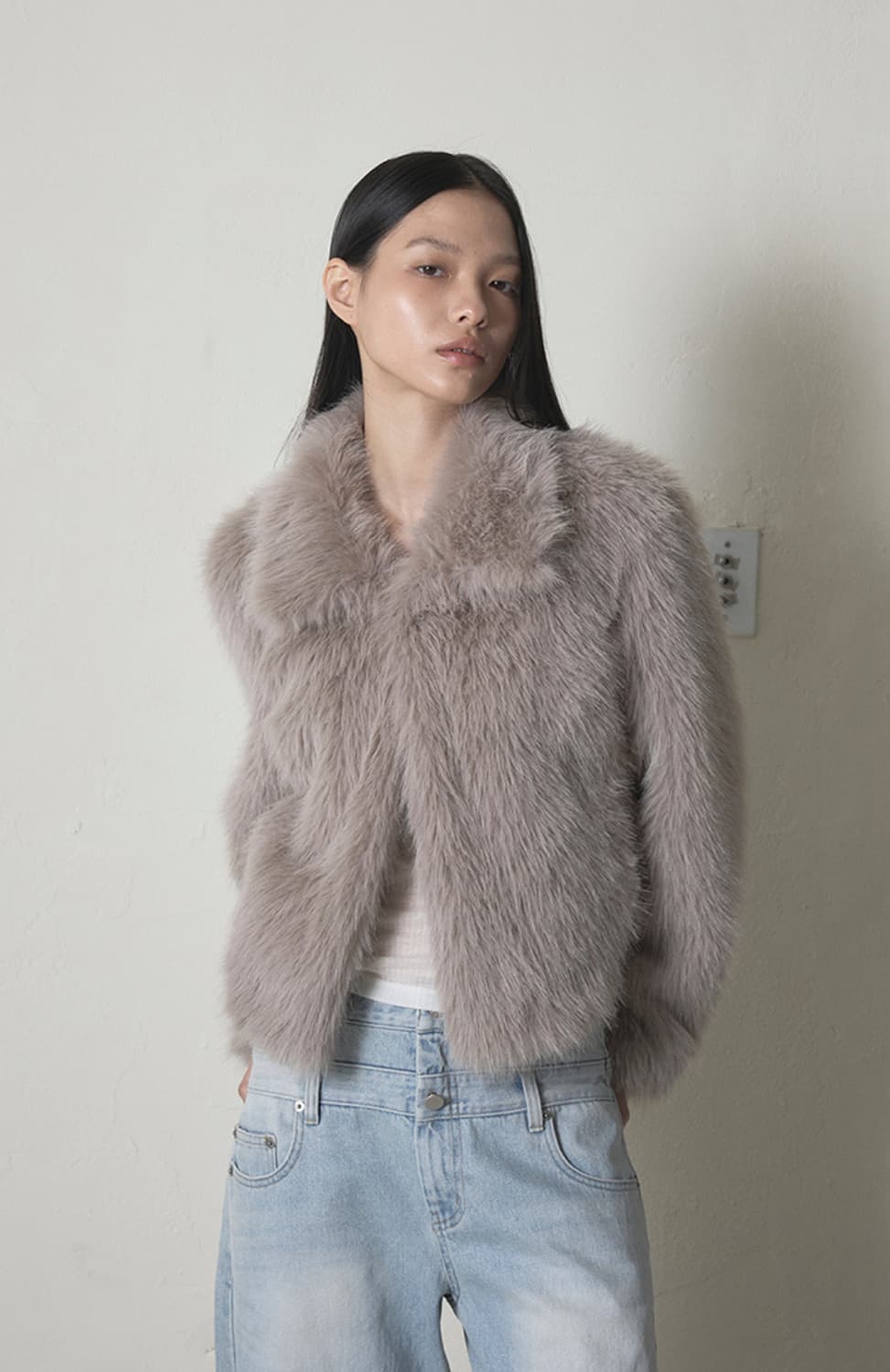 오데스 퍼 자켓 (애쉬그레이) 상품이미지1