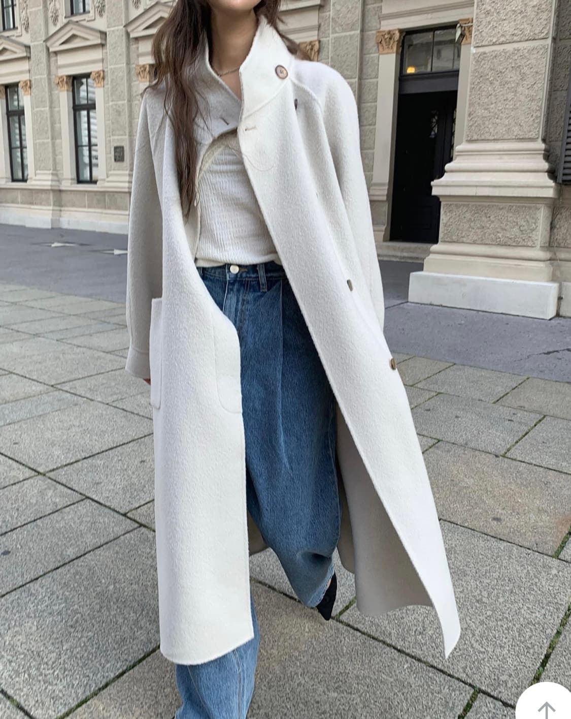 프영띵 포스터 하이넥 알파카 핸드메이드코트 정가34 상품이미지3