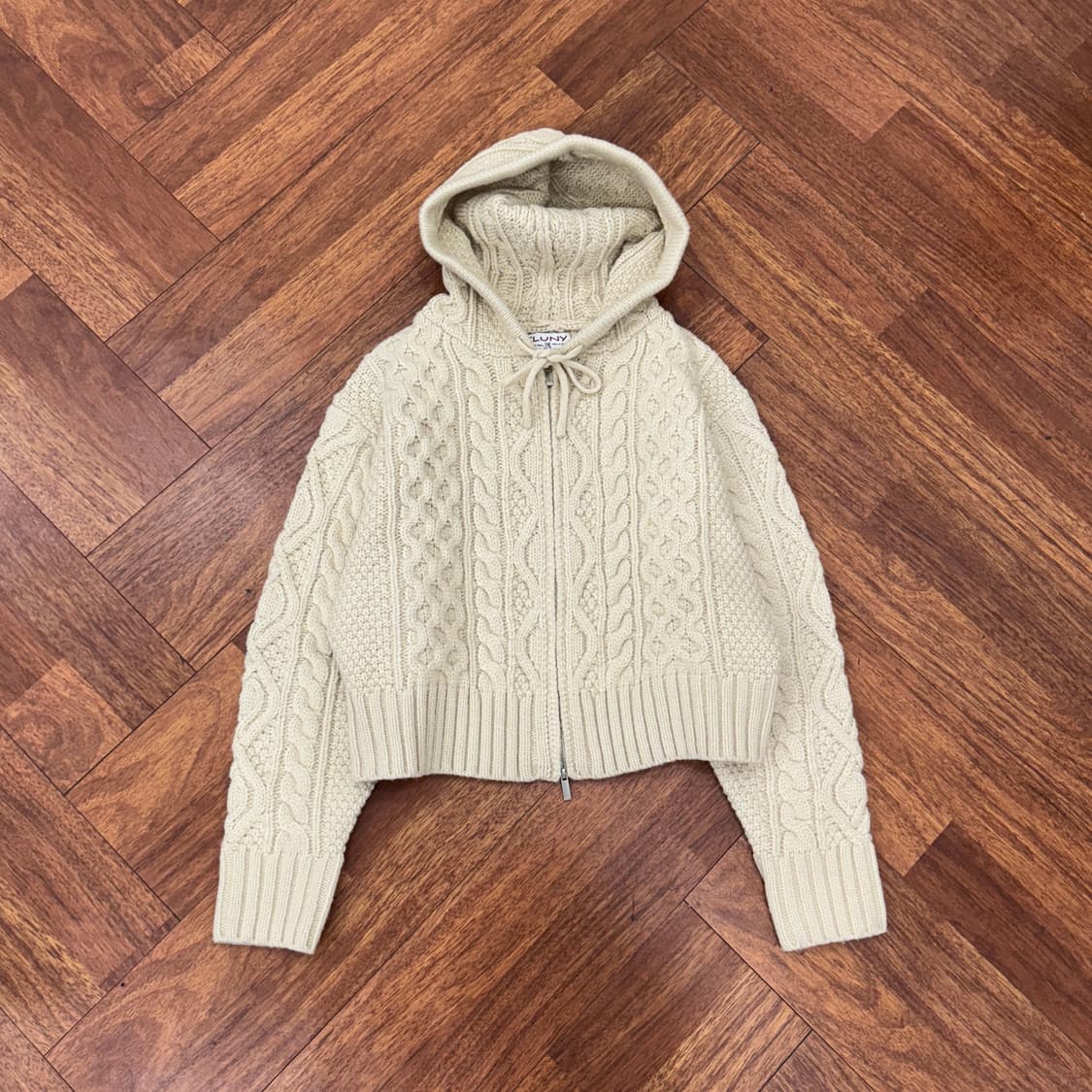 여성용 FREE CLUNY 클루니 케이블 투웨이 니트 집업  상품이미지1