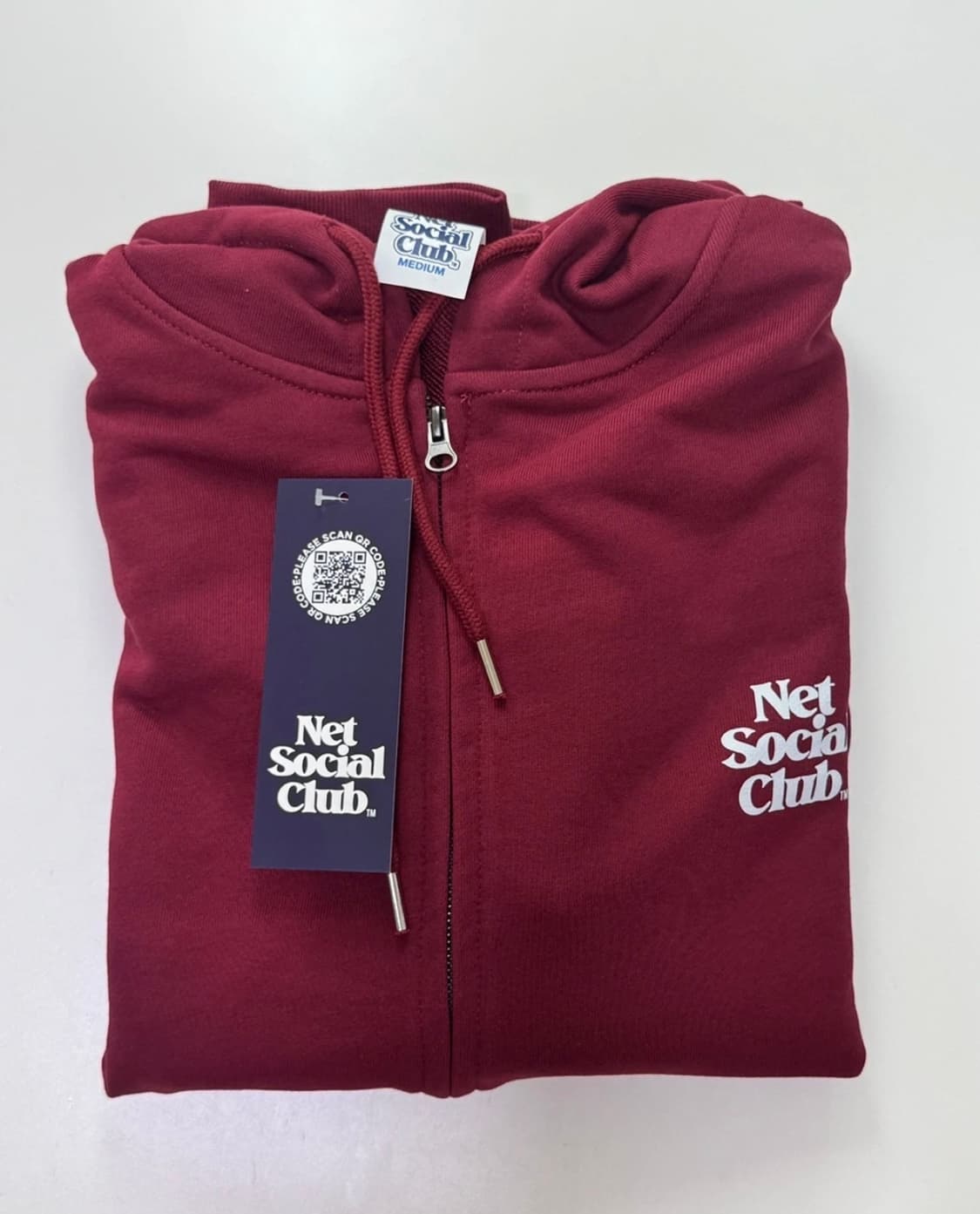넷소셜클럽 후드 집업 버건디 M 상품이미지7