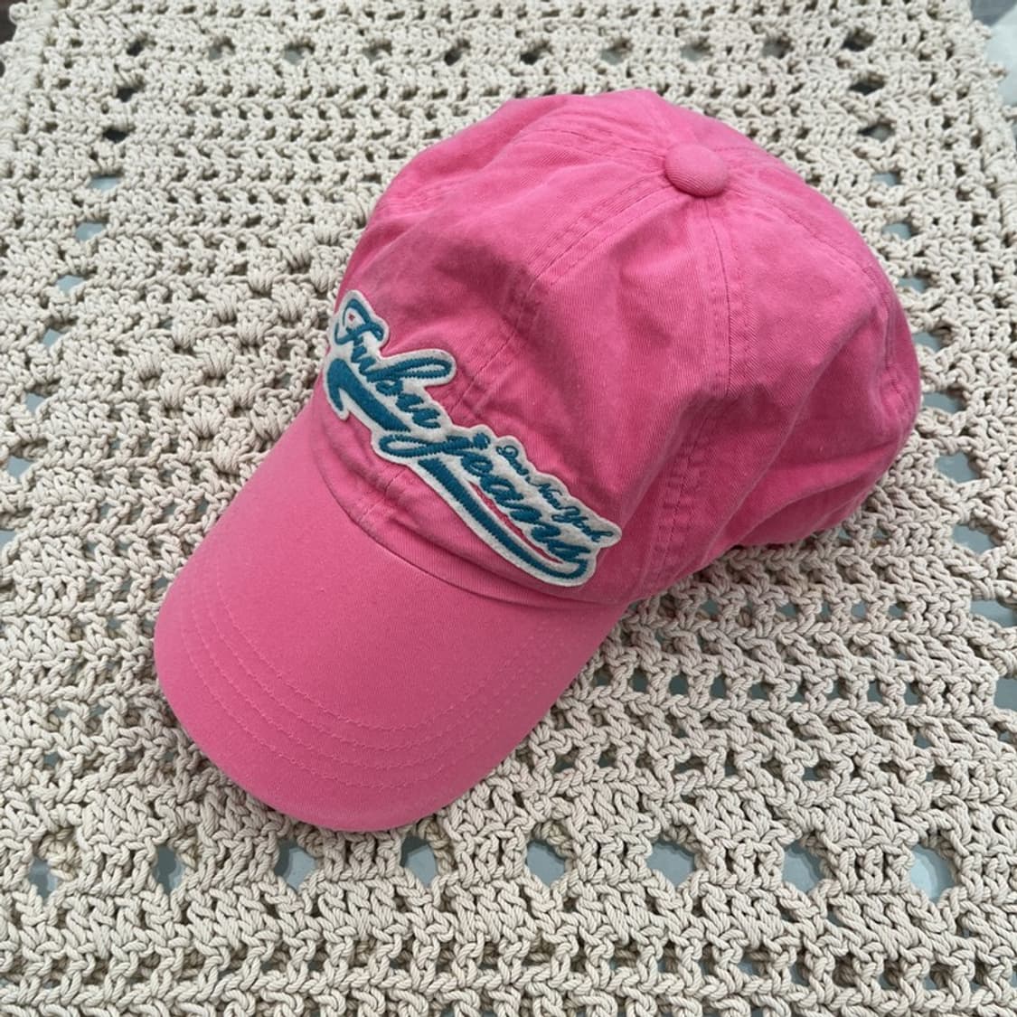 푸부 FUBU Y2K 대장급 00s 딸기우유 갸루 핑크 볼캡 C12449 상품이미지3