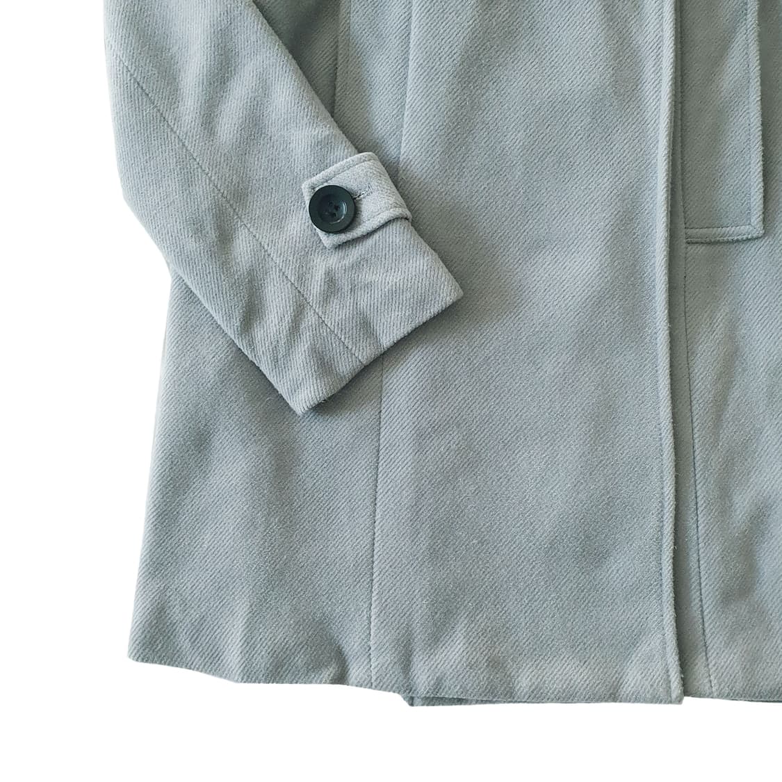 하이넥 하프 코트 블루 그레이 상품이미지4