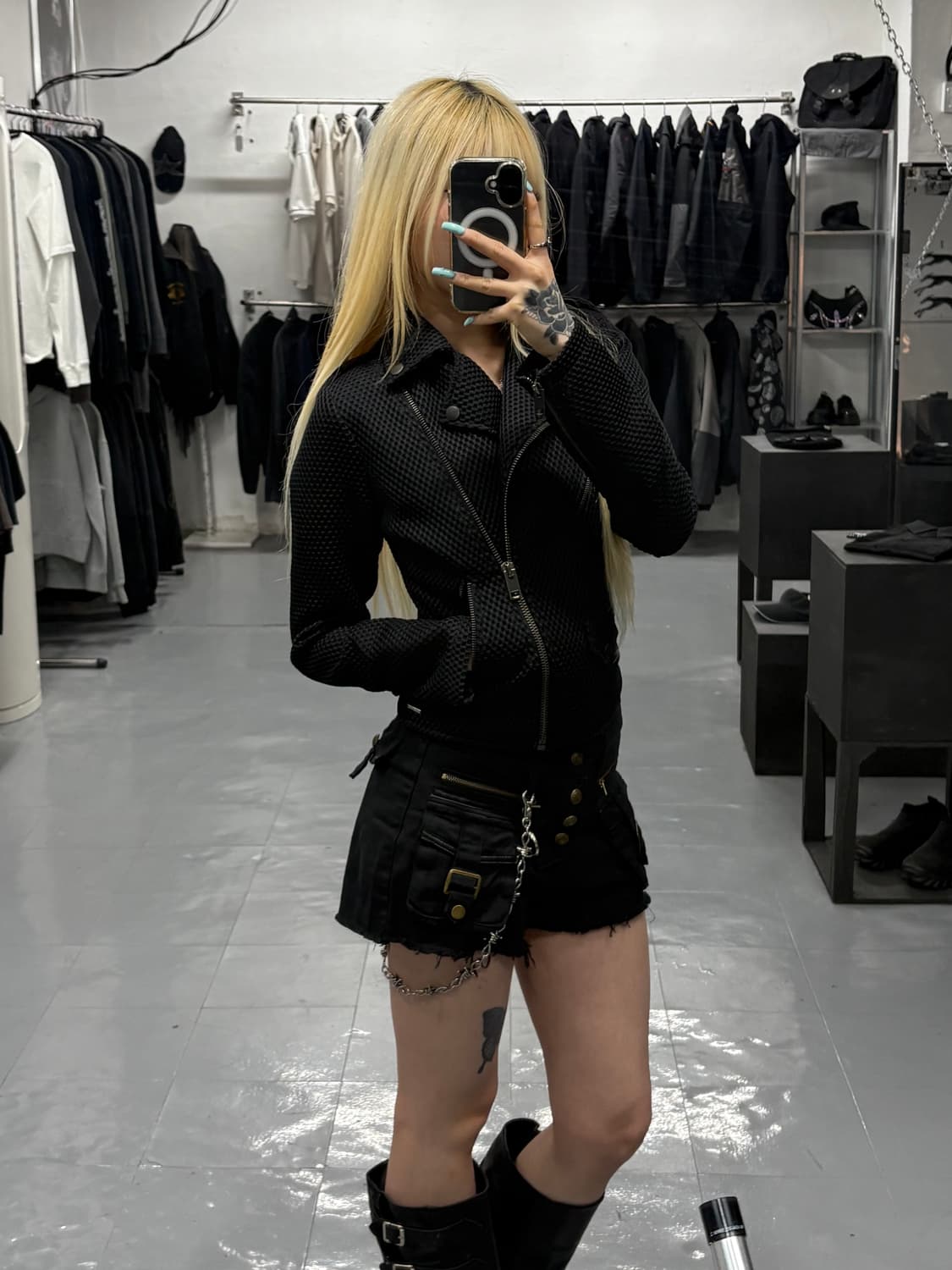 디젤 메쉬 라이더 자켓 XS사이즈 상품이미지3