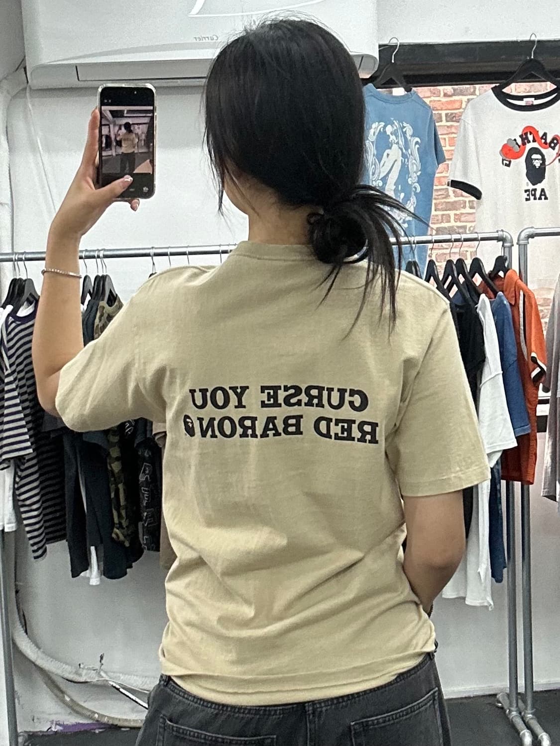 베이프 스누피 비지워크 티셔츠 상품이미지4