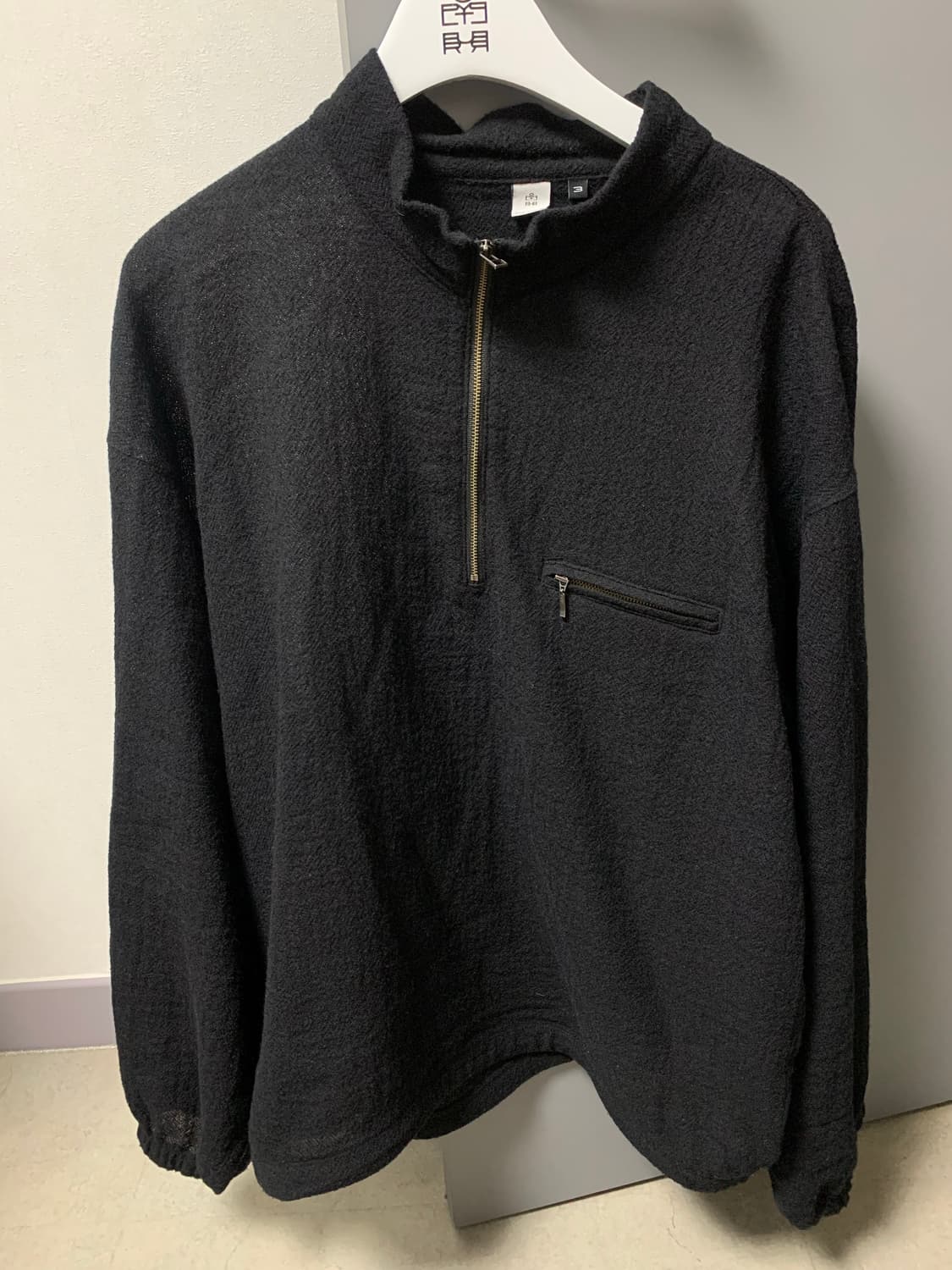 폴리테루 보일드 울 하프집업 초판 3사이즈 상품이미지1