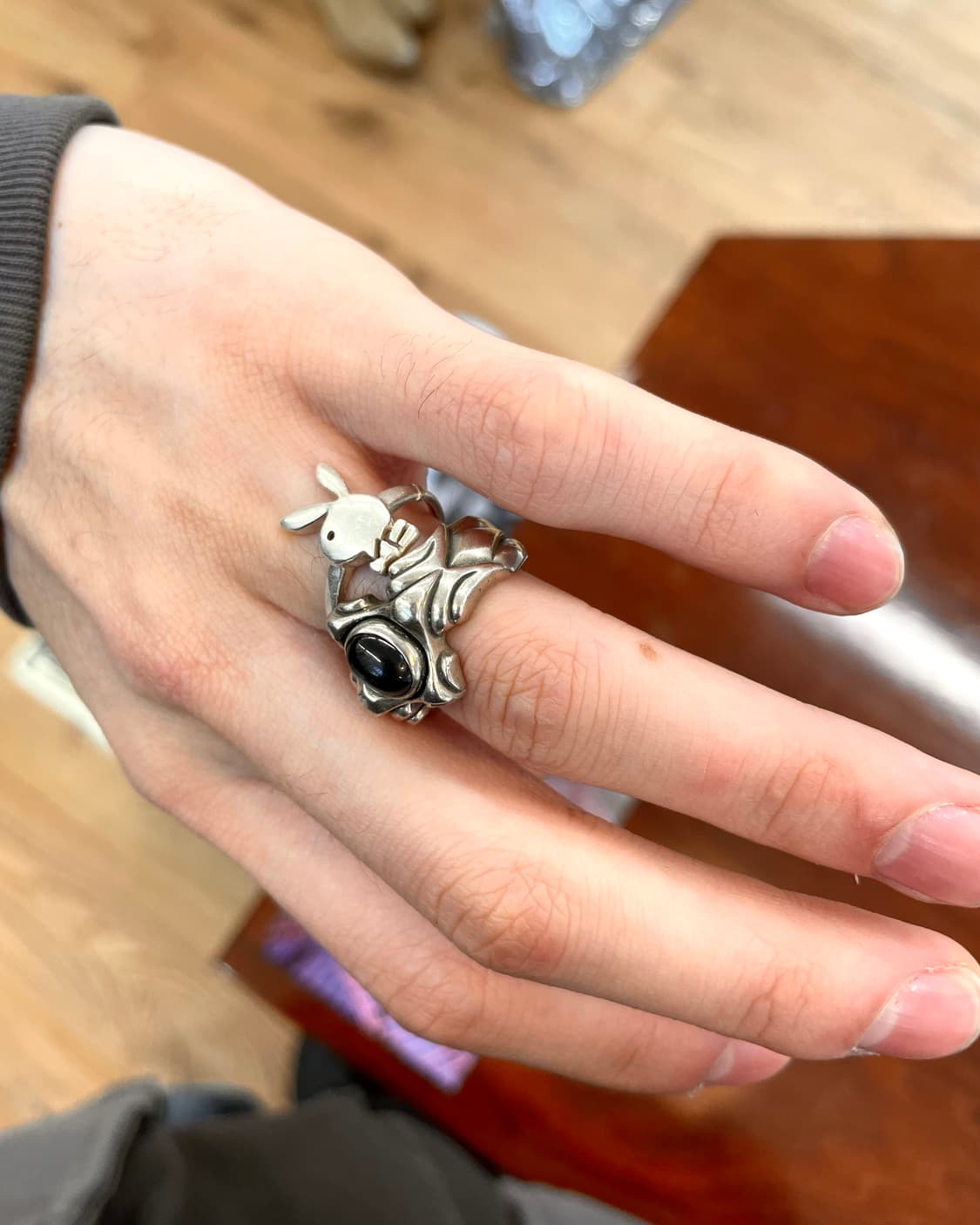 925 실버 블랙 오닉스 반지 상품이미지4