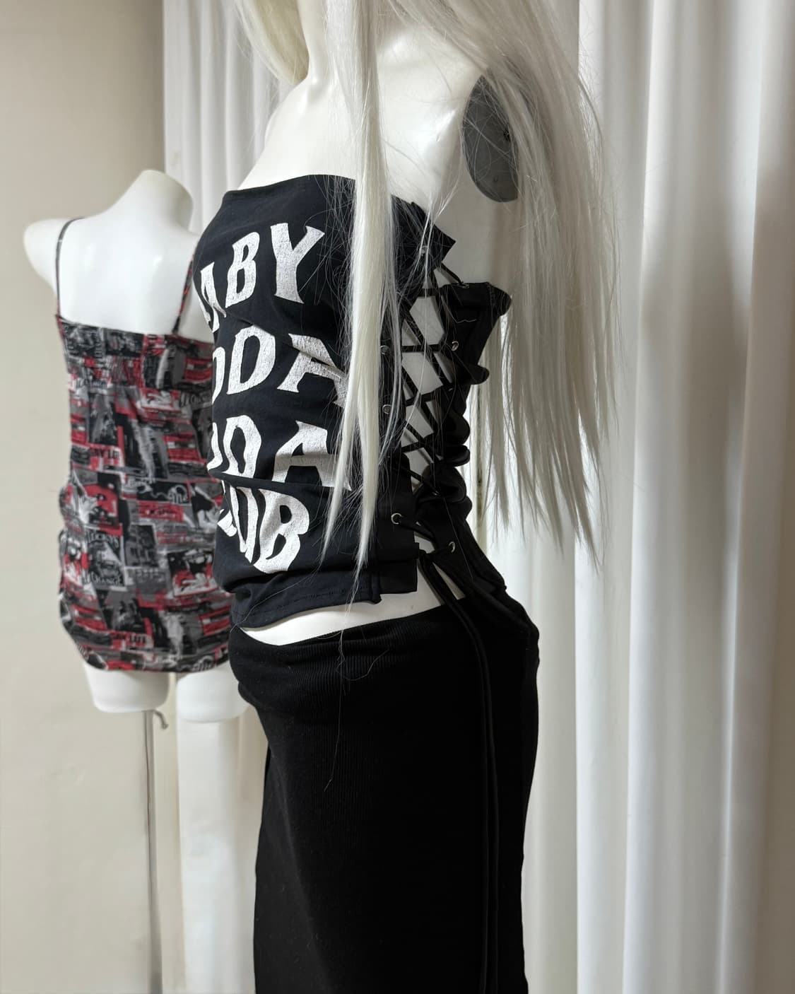 갸루 y2k 튜브탑 상품이미지2