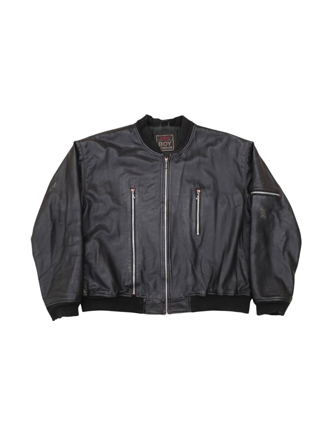 90‘s 보이 런던 가죽 봄버 상품이미지1