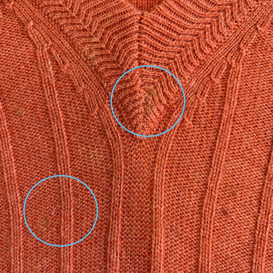 일본 빈티지 캐시미어 100 골지 브이넥 니트 1813 상품이미지8