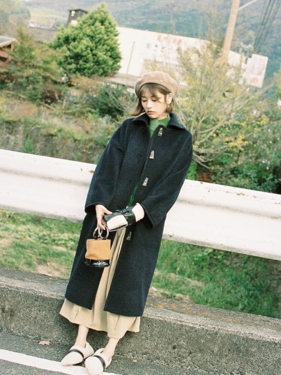 정소민 akro 더플코트 블랙 떡볶이 코트 s 상품이미지1