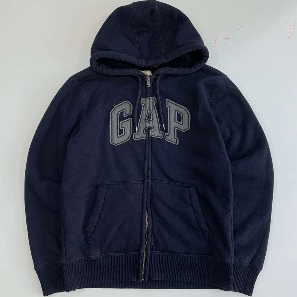 GAP 갭 차콜로고 네이비 집업 상품이미지3