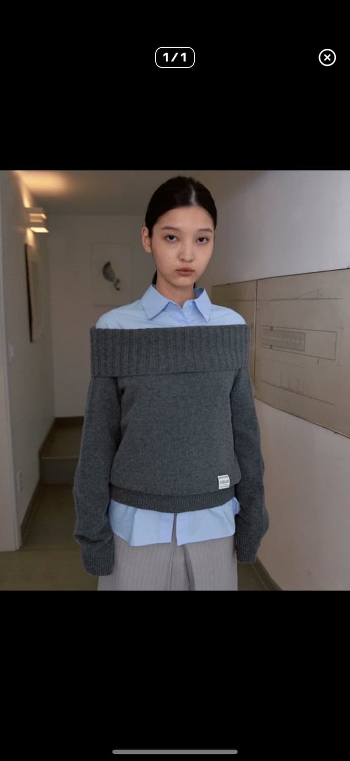 시눈 오픈숄더 니트 상품이미지1