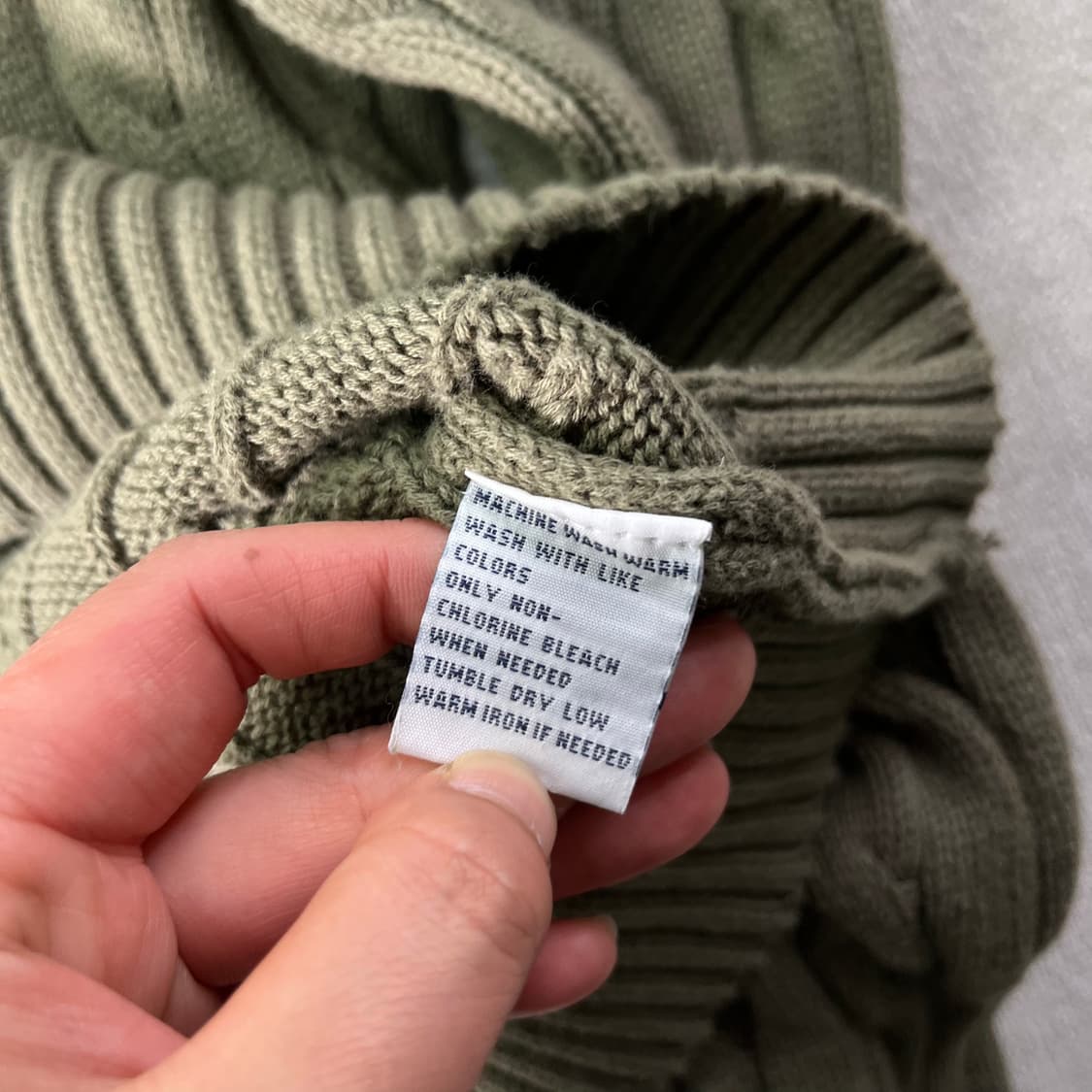 100 폴로랄프로렌 카키 꽈배기 니트 상품이미지5