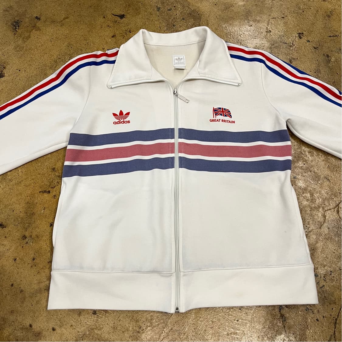 아디다스 신영국 그레이트브리튼 흰빨 화이트 져지 트랙탑 상품이미지3